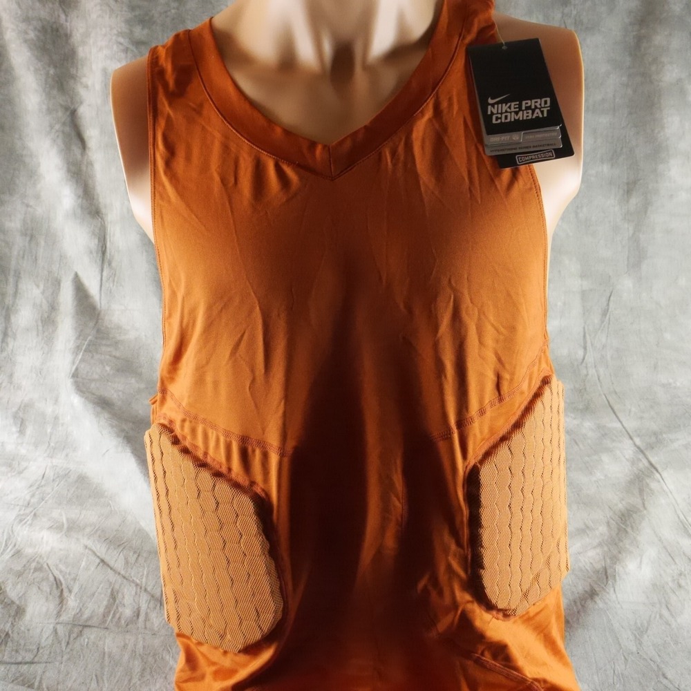NIKE PRO COMBAT DRI-FIT COMPRESSION Basketball Burnt ORG XXL Tx Longhorns   1613
